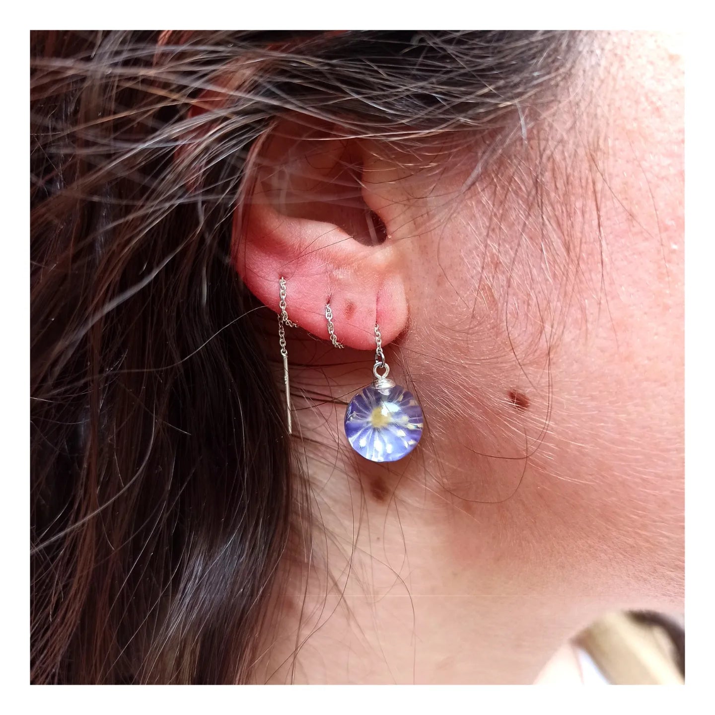 Pendientes Hepática Novilis o Violeta de Bosque