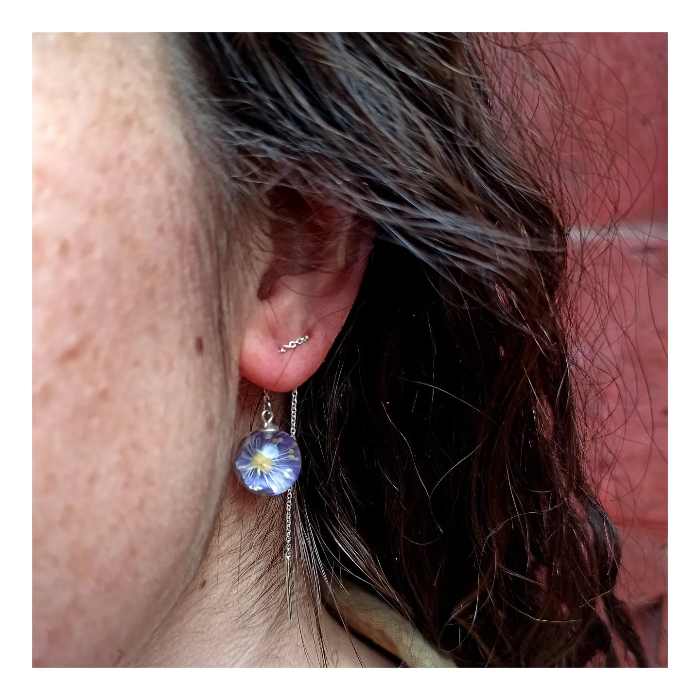 Pendientes Hepática Novilis o Violeta de Bosque