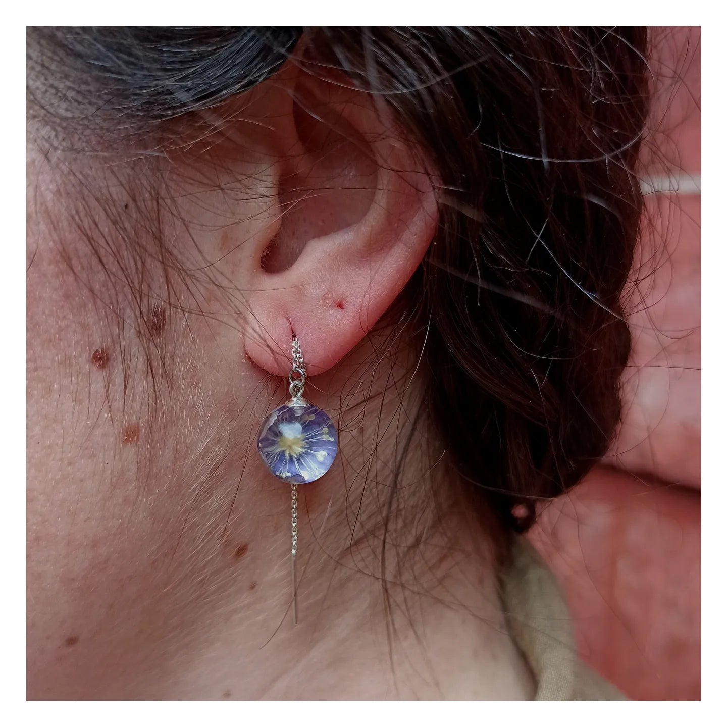 Pendientes Hepática Novilis o Violeta de Bosque
