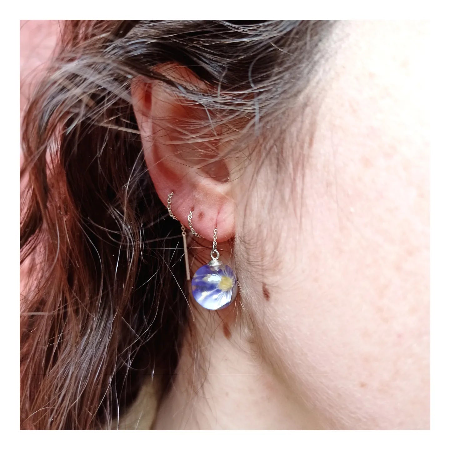 Pendientes Hepática Novilis o Violeta de Bosque
